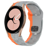 Bracelet de montre en silicone à boucle inversée texturée Football, Pour Samsung Galaxy Watch 4 44mm, Pour Samsung Galaxy Watch 4 40mm, Pour Samsung Galaxy Watch 4 Classic 46mm, Pour Samsung Galaxy Watch 4 Classic 42mm