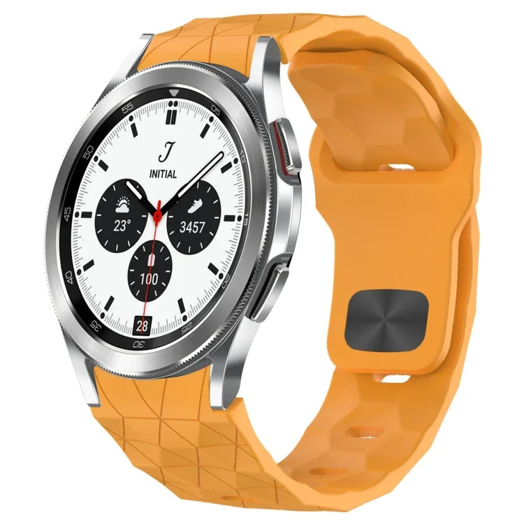 Bracelet de montre en silicone à boucle inversée texturée Football, Pour Samsung Galaxy Watch 4 44mm, Pour Samsung Galaxy Watch 4 40mm, Pour Samsung Galaxy Watch 4 Classic 46mm, Pour Samsung Galaxy Watch 4 Classic 42mm