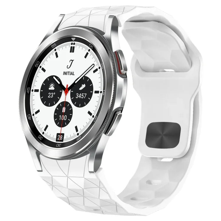 Bracelet de montre en silicone à boucle inversée texturée Football, Pour Samsung Galaxy Watch 4 44mm, Pour Samsung Galaxy Watch 4 40mm, Pour Samsung Galaxy Watch 4 Classic 46mm, Pour Samsung Galaxy Watch 4 Classic 42mm