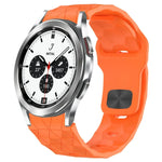 Bracelet de montre en silicone à boucle inversée texturée Football, Pour Samsung Galaxy Watch 4 44mm, Pour Samsung Galaxy Watch 4 40mm, Pour Samsung Galaxy Watch 4 Classic 46mm, Pour Samsung Galaxy Watch 4 Classic 42mm