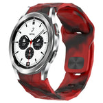 Bracelet de montre en silicone à boucle inversée texturée Football, Pour Samsung Galaxy Watch 4 44mm, Pour Samsung Galaxy Watch 4 40mm, Pour Samsung Galaxy Watch 4 Classic 46mm, Pour Samsung Galaxy Watch 4 Classic 42mm