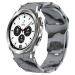 Bracelet de montre en silicone à boucle inversée texturée Football, Pour Samsung Galaxy Watch 4 44mm, Pour Samsung Galaxy Watch 4 40mm, Pour Samsung Galaxy Watch 4 Classic 46mm, Pour Samsung Galaxy Watch 4 Classic 42mm