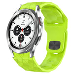 Bracelet de montre en silicone à boucle inversée texturée Football, Pour Samsung Galaxy Watch 4 44mm, Pour Samsung Galaxy Watch 4 40mm, Pour Samsung Galaxy Watch 4 Classic 46mm, Pour Samsung Galaxy Watch 4 Classic 42mm