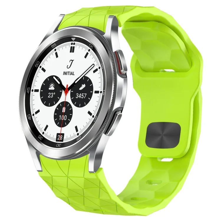 Bracelet de montre en silicone à boucle inversée texturée Football, Pour Samsung Galaxy Watch 4 44mm, Pour Samsung Galaxy Watch 4 40mm, Pour Samsung Galaxy Watch 4 Classic 46mm, Pour Samsung Galaxy Watch 4 Classic 42mm
