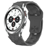 Bracelet de montre en silicone à boucle inversée texturée Football, Pour Samsung Galaxy Watch 4 44mm, Pour Samsung Galaxy Watch 4 40mm, Pour Samsung Galaxy Watch 4 Classic 46mm, Pour Samsung Galaxy Watch 4 Classic 42mm