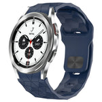 Bracelet de montre en silicone à boucle inversée texturée Football, Pour Samsung Galaxy Watch 4 44mm, Pour Samsung Galaxy Watch 4 40mm, Pour Samsung Galaxy Watch 4 Classic 46mm, Pour Samsung Galaxy Watch 4 Classic 42mm