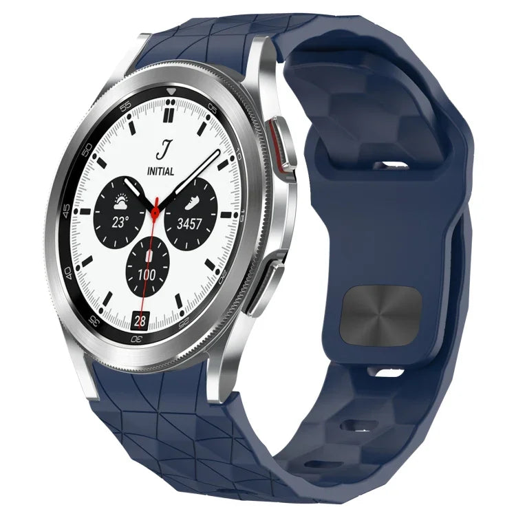 Bracelet de montre en silicone à boucle inversée texturée Football, Pour Samsung Galaxy Watch 4 44mm, Pour Samsung Galaxy Watch 4 40mm, Pour Samsung Galaxy Watch 4 Classic 46mm, Pour Samsung Galaxy Watch 4 Classic 42mm