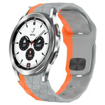 Bracelet de montre en silicone à boucle inversée texturée Football, Pour Samsung Galaxy Watch 4 44mm, Pour Samsung Galaxy Watch 4 40mm, Pour Samsung Galaxy Watch 4 Classic 46mm, Pour Samsung Galaxy Watch 4 Classic 42mm