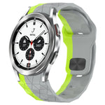 Bracelet de montre en silicone à boucle inversée texturée Football, Pour Samsung Galaxy Watch 4 44mm, Pour Samsung Galaxy Watch 4 40mm, Pour Samsung Galaxy Watch 4 Classic 46mm, Pour Samsung Galaxy Watch 4 Classic 42mm