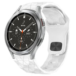 Bracelet de montre en silicone à boucle inversée texturée Football, Pour Samsung Galaxy Watch 4 44mm, Pour Samsung Galaxy Watch 4 40mm, Pour Samsung Galaxy Watch 4 Classic 46mm, Pour Samsung Galaxy Watch 4 Classic 42mm
