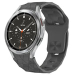 Bracelet de montre en silicone à boucle inversée texturée Football, Pour Samsung Galaxy Watch 4 44mm, Pour Samsung Galaxy Watch 4 40mm, Pour Samsung Galaxy Watch 4 Classic 46mm, Pour Samsung Galaxy Watch 4 Classic 42mm