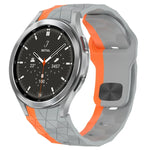 Bracelet de montre en silicone à boucle inversée texturée Football, Pour Samsung Galaxy Watch 4 44mm, Pour Samsung Galaxy Watch 4 40mm, Pour Samsung Galaxy Watch 4 Classic 46mm, Pour Samsung Galaxy Watch 4 Classic 42mm