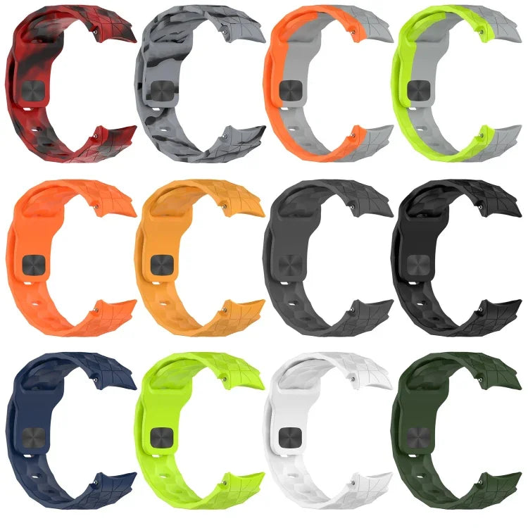 Bracelet de montre en silicone à boucle inversée texturée Football, Pour Samsung Galaxy Watch 4 44mm, Pour Samsung Galaxy Watch 4 40mm, Pour Samsung Galaxy Watch 4 Classic 46mm, Pour Samsung Galaxy Watch 4 Classic 42mm
