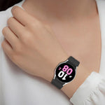 Magnetic Folding Silver Buckle Silicone Watch Band, For Samsung Galaxy Watch FE 40mm, For Samsung Galaxy Watch7 40 / 44mm