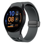 Bracelet de montre en silicone avec boucle noire magnétique pliante Richard, pour Samsung Galaxy Watch FE 40mm, pour Samsung Galaxy Watch 7 40 / 44mm, pour Samsung Galaxy Watch 6 Classic 43 / 47mm