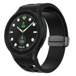 Bracelet de montre en silicone avec boucle noire magnétique pliante Richard, pour Samsung Galaxy Watch 6 40 / 44mm, pour Samsung Galaxy Watch 5 Pro édition golf, pour Samsung Galaxy Watch 5 édition golf