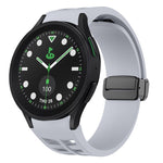 Bracelet de montre en silicone avec boucle noire magnétique pliante Richard, pour Samsung Galaxy Watch 6 40 / 44mm, pour Samsung Galaxy Watch 5 Pro édition golf, pour Samsung Galaxy Watch 5 édition golf