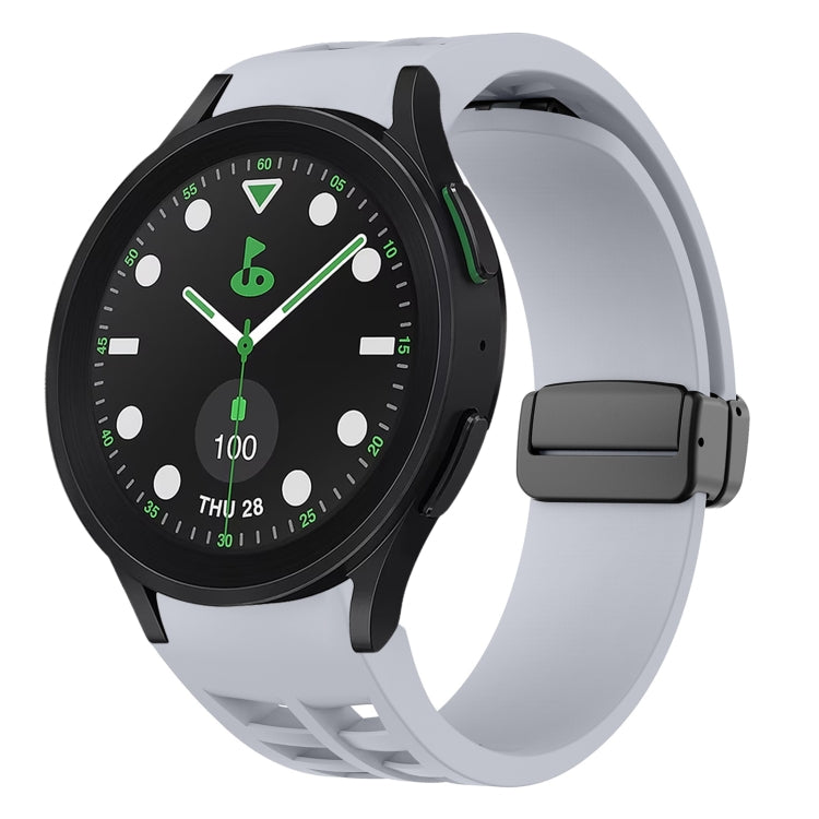 Bracelet de montre en silicone avec boucle noire magnétique pliante Richard, pour Samsung Galaxy Watch 6 40 / 44mm, pour Samsung Galaxy Watch 5 Pro édition golf, pour Samsung Galaxy Watch 5 édition golf