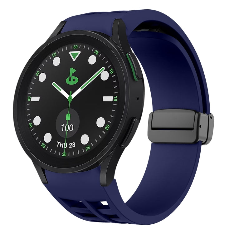 Bracelet de montre en silicone avec boucle noire magnétique pliante Richard, pour Samsung Galaxy Watch 6 40 / 44mm, pour Samsung Galaxy Watch 5 Pro édition golf, pour Samsung Galaxy Watch 5 édition golf