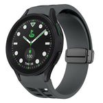 Bracelet de montre en silicone avec boucle noire magnétique pliante Richard, pour Samsung Galaxy Watch 6 40 / 44mm, pour Samsung Galaxy Watch 5 Pro édition golf, pour Samsung Galaxy Watch 5 édition golf