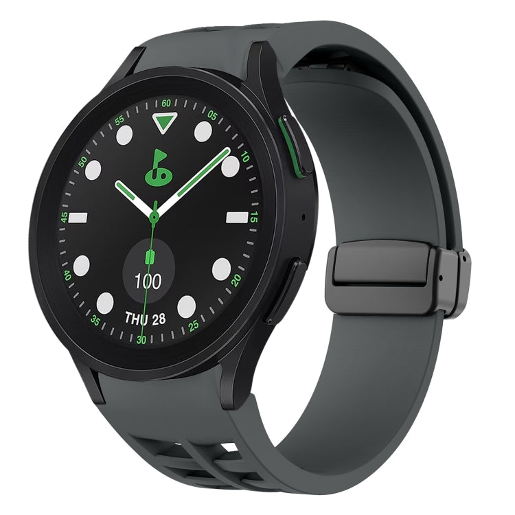 Bracelet de montre en silicone avec boucle noire magnétique pliante Richard, pour Samsung Galaxy Watch 6 40 / 44mm, pour Samsung Galaxy Watch 5 Pro édition golf, pour Samsung Galaxy Watch 5 édition golf