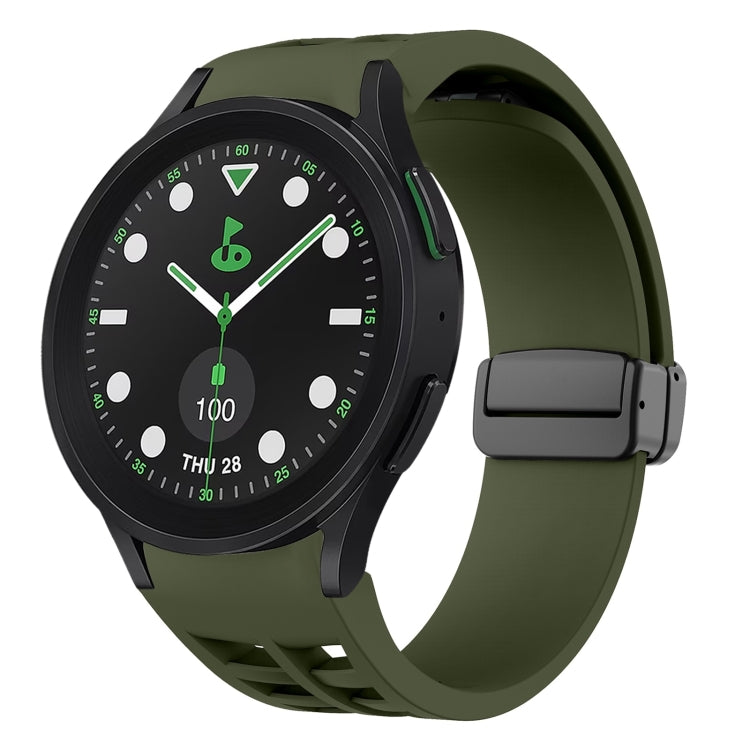 Bracelet de montre en silicone avec boucle noire magnétique pliante Richard, pour Samsung Galaxy Watch 6 40 / 44mm, pour Samsung Galaxy Watch 5 Pro édition golf, pour Samsung Galaxy Watch 5 édition golf