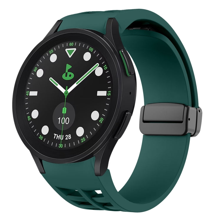Bracelet de montre en silicone avec boucle noire magnétique pliante Richard, pour Samsung Galaxy Watch 6 40 / 44mm, pour Samsung Galaxy Watch 5 Pro édition golf, pour Samsung Galaxy Watch 5 édition golf
