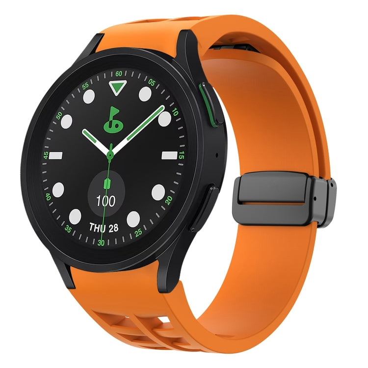 Bracelet de montre en silicone avec boucle noire magnétique pliante Richard, pour Samsung Galaxy Watch 6 40 / 44mm, pour Samsung Galaxy Watch 5 Pro édition golf, pour Samsung Galaxy Watch 5 édition golf