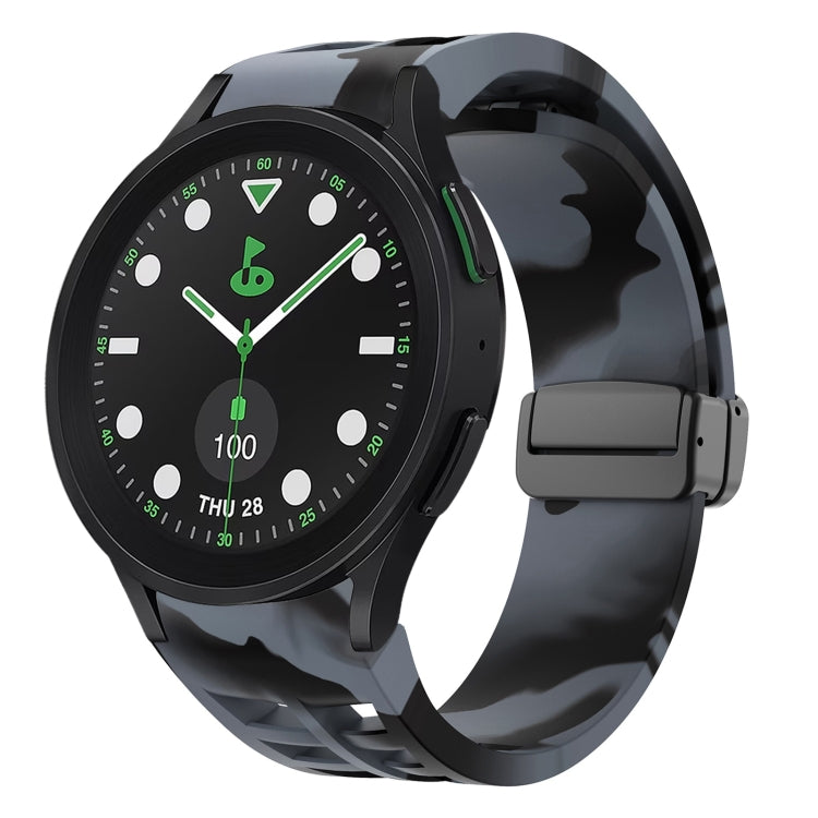 Bracelet de montre en silicone avec boucle noire magnétique pliante Richard, pour Samsung Galaxy Watch 6 40 / 44mm, pour Samsung Galaxy Watch 5 Pro édition golf, pour Samsung Galaxy Watch 5 édition golf