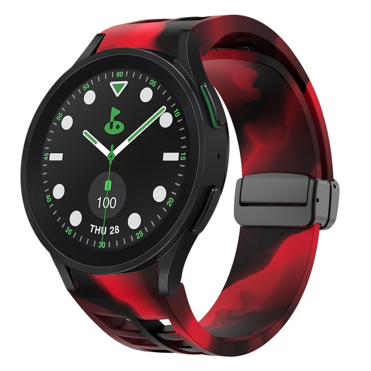 Bracelet de montre en silicone avec boucle noire magnétique pliante Richard, pour Samsung Galaxy Watch 6 40 / 44mm, pour Samsung Galaxy Watch 5 Pro édition golf, pour Samsung Galaxy Watch 5 édition golf