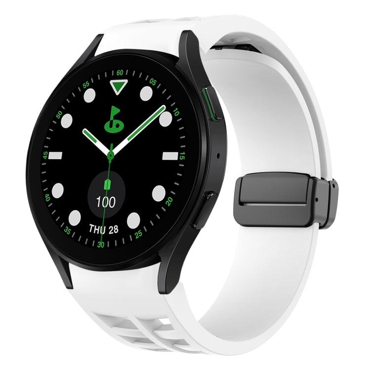 Bracelet de montre en silicone avec boucle noire magnétique pliante Richard, pour Samsung Galaxy Watch 6 40 / 44mm, pour Samsung Galaxy Watch 5 Pro édition golf, pour Samsung Galaxy Watch 5 édition golf