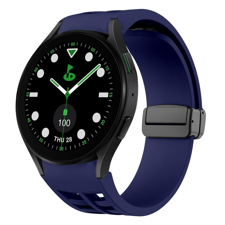 Bracelet de montre en silicone avec boucle noire magnétique pliante Richard, pour Samsung Galaxy Watch 6 40 / 44mm, pour Samsung Galaxy Watch 5 Pro édition golf, pour Samsung Galaxy Watch 5 édition golf