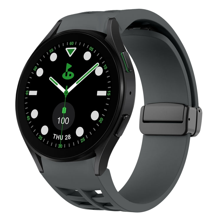 Bracelet de montre en silicone avec boucle noire magnétique pliante Richard, pour Samsung Galaxy Watch 6 40 / 44mm, pour Samsung Galaxy Watch 5 Pro édition golf, pour Samsung Galaxy Watch 5 édition golf