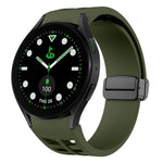Bracelet de montre en silicone avec boucle noire magnétique pliante Richard, pour Samsung Galaxy Watch 6 40 / 44mm, pour Samsung Galaxy Watch 5 Pro édition golf, pour Samsung Galaxy Watch 5 édition golf