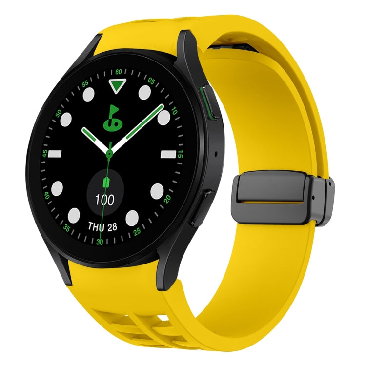 Bracelet de montre en silicone avec boucle noire magnétique pliante Richard, pour Samsung Galaxy Watch 6 40 / 44mm, pour Samsung Galaxy Watch 5 Pro édition golf, pour Samsung Galaxy Watch 5 édition golf