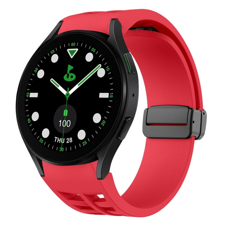 Bracelet de montre en silicone avec boucle noire magnétique pliante Richard, pour Samsung Galaxy Watch 6 40 / 44mm, pour Samsung Galaxy Watch 5 Pro édition golf, pour Samsung Galaxy Watch 5 édition golf