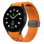 Bracelet de montre en silicone avec boucle noire magnétique pliante Richard, pour Samsung Galaxy Watch 6 40 / 44mm, pour Samsung Galaxy Watch 5 Pro édition golf, pour Samsung Galaxy Watch 5 édition golf