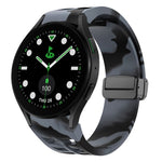Bracelet de montre en silicone avec boucle noire magnétique pliante Richard, pour Samsung Galaxy Watch 6 40 / 44mm, pour Samsung Galaxy Watch 5 Pro édition golf, pour Samsung Galaxy Watch 5 édition golf