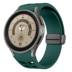Bracelet de montre en silicone avec boucle noire magnétique pliante Richard, pour Samsung Galaxy Watch 5 40 / 44mm, pour Samsung Galaxy Watch 5 Pro 45mm, pour Samsung Galaxy Watch 4 40 / 44mm