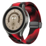 Bracelet de montre en silicone avec boucle noire magnétique pliante Richard, pour Samsung Galaxy Watch 5 40 / 44mm, pour Samsung Galaxy Watch 5 Pro 45mm, pour Samsung Galaxy Watch 4 40 / 44mm