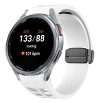 Bracelet de montre en silicone avec boucle noire magnétique pliante Richard, pour Samsung Galaxy Watch FE 40mm, pour Samsung Galaxy Watch 7 40 / 44mm, pour Samsung Galaxy Watch 6 Classic 43 / 47mm