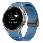 Bracelet de montre en silicone avec boucle noire magnétique pliante Richard, pour Samsung Galaxy Watch FE 40mm, pour Samsung Galaxy Watch 7 40 / 44mm, pour Samsung Galaxy Watch 6 Classic 43 / 47mm