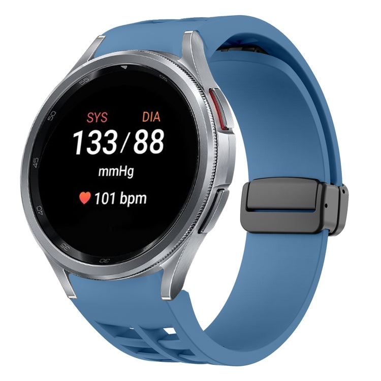 Bracelet de montre en silicone avec boucle noire magnétique pliante Richard, pour Samsung Galaxy Watch FE 40mm, pour Samsung Galaxy Watch 7 40 / 44mm, pour Samsung Galaxy Watch 6 Classic 43 / 47mm