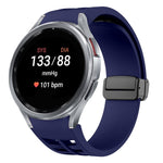 Bracelet de montre en silicone avec boucle noire magnétique pliante Richard, pour Samsung Galaxy Watch FE 40mm, pour Samsung Galaxy Watch 7 40 / 44mm, pour Samsung Galaxy Watch 6 Classic 43 / 47mm