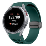 Bracelet de montre en silicone avec boucle noire magnétique pliante Richard, pour Samsung Galaxy Watch FE 40mm, pour Samsung Galaxy Watch 7 40 / 44mm, pour Samsung Galaxy Watch 6 Classic 43 / 47mm