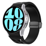 Bracelet de montre en silicone avec boucle noire magnétique pliante Richard, pour Samsung Galaxy Watch 6 40 / 44mm, pour Samsung Galaxy Watch 5 Pro édition golf, pour Samsung Galaxy Watch 5 édition golf