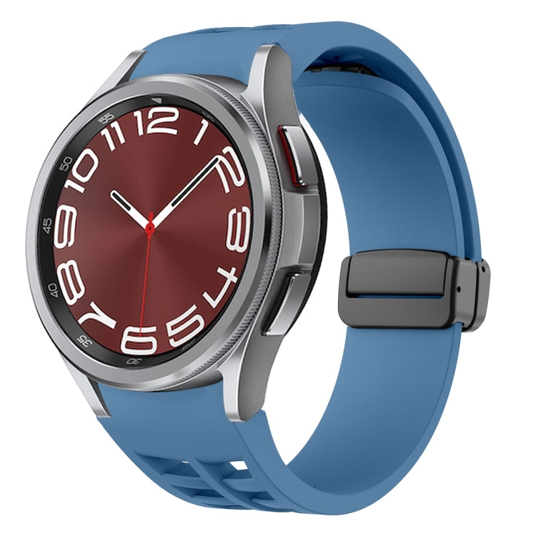 Bracelet de montre en silicone avec boucle noire magnétique pliante Richard, pour Samsung Galaxy Watch FE 40mm, pour Samsung Galaxy Watch 7 40 / 44mm, pour Samsung Galaxy Watch 6 Classic 43 / 47mm