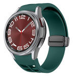 Bracelet de montre en silicone avec boucle noire magnétique pliante Richard, pour Samsung Galaxy Watch FE 40mm, pour Samsung Galaxy Watch 7 40 / 44mm, pour Samsung Galaxy Watch 6 Classic 43 / 47mm