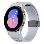 Bracelet de montre en silicone avec boucle noire magnétique pliante Richard, pour Samsung Galaxy Watch 5 40 / 44mm, pour Samsung Galaxy Watch 5 Pro 45mm, pour Samsung Galaxy Watch 4 40 / 44mm