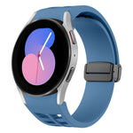 Bracelet de montre en silicone avec boucle noire magnétique pliante Richard, pour Samsung Galaxy Watch 5 40 / 44mm, pour Samsung Galaxy Watch 5 Pro 45mm, pour Samsung Galaxy Watch 4 40 / 44mm